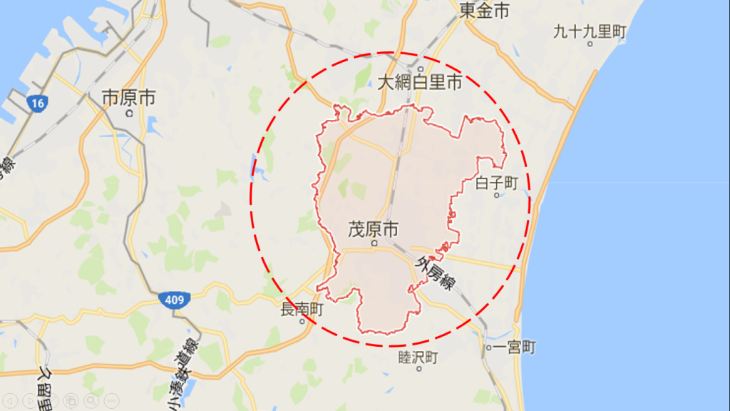 茂原市　地図